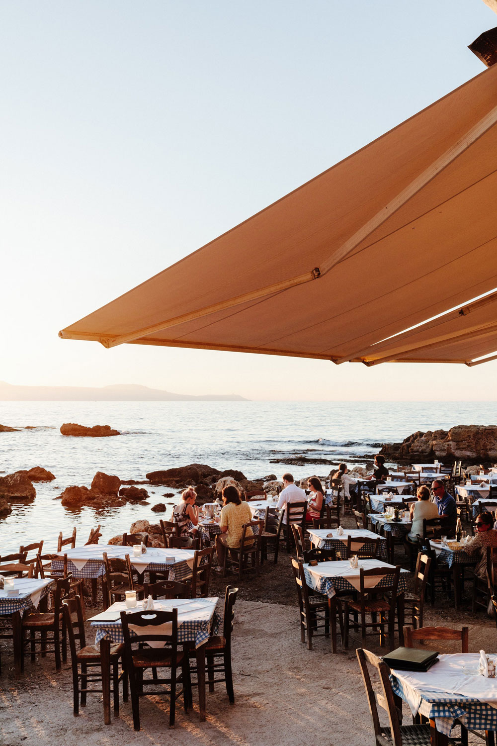 The seaside restaurant Thalassino Ageri, in Chania’s Tabakaria district